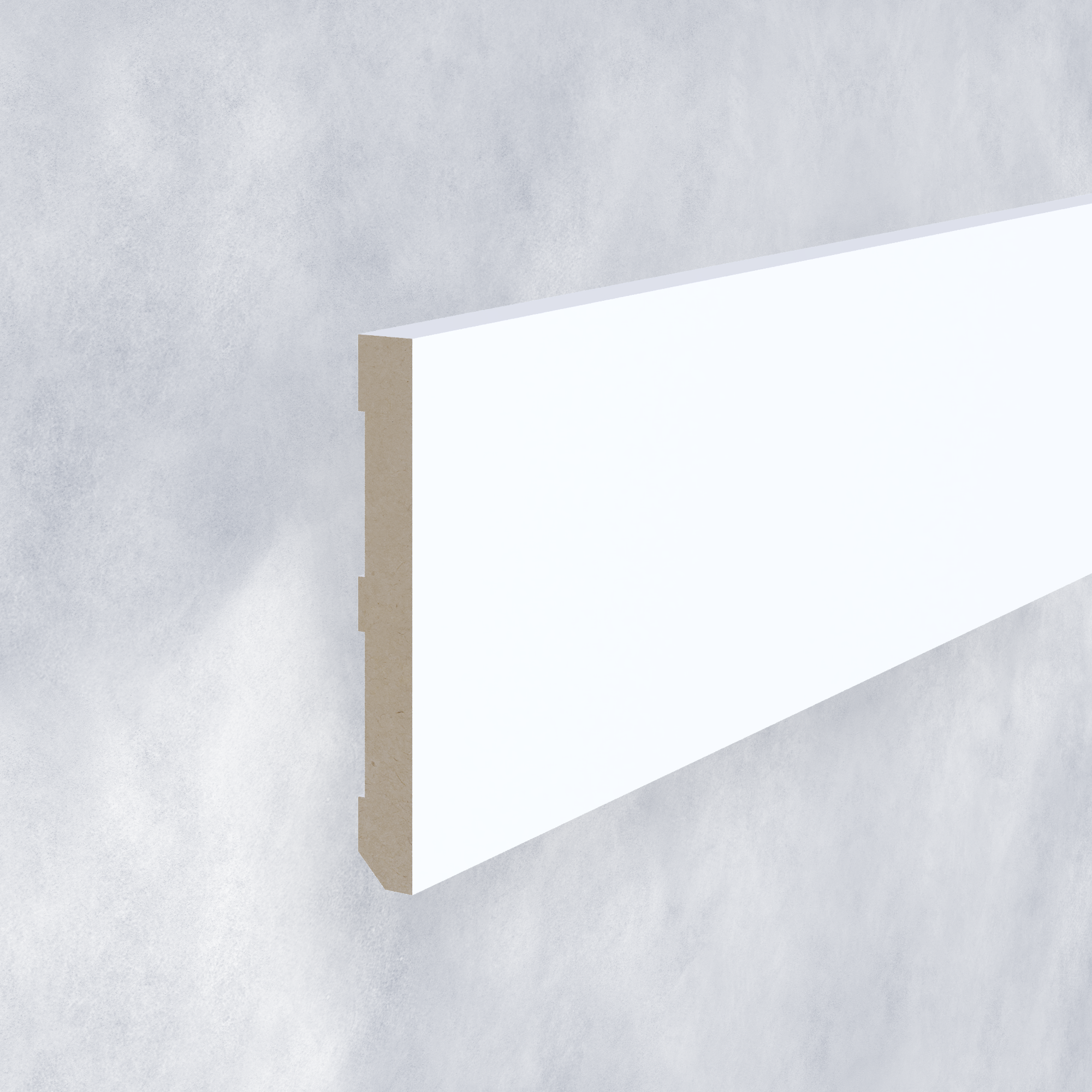 Concealed mounted aluminum plinth 100 mm with a LED strip Anodized — Photo 3