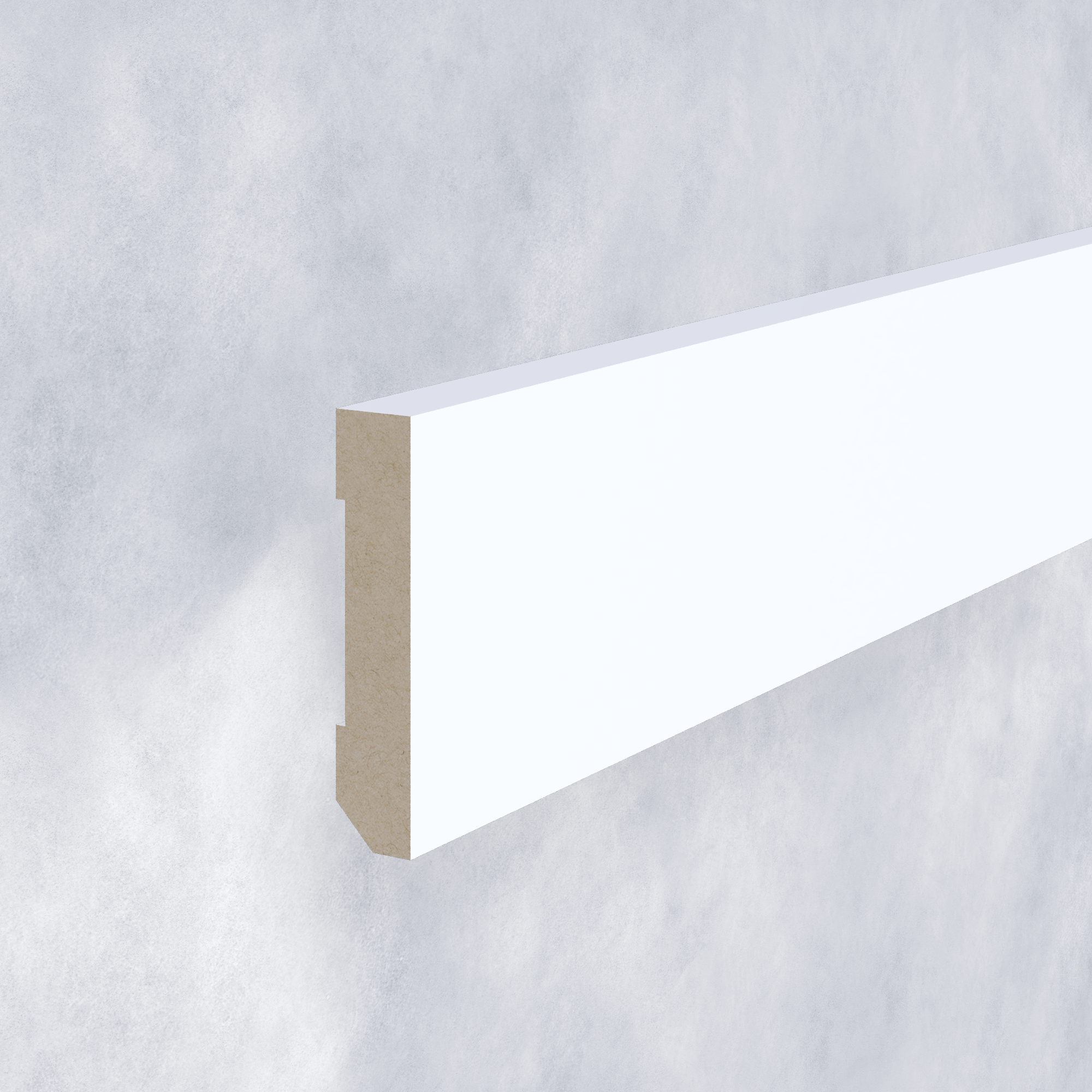 Concealed mounted aluminum plinth 50 mm with a LED strip no cover — Photo 3