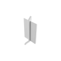 Фурнітура для плінтуса накладного алюмінієвого P1240 Біла — Фото 11