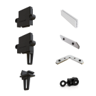 Accessories for single row curtain rod mini Black