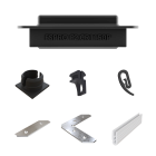 Accessories for single row curtain rod Black