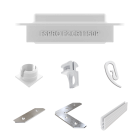 Accessories for single row curtain rod White