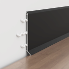 Overhead mounted aluminium plinth P80 Black