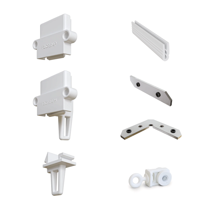 Accessories for single row curtain rod mini White ― Photo 1