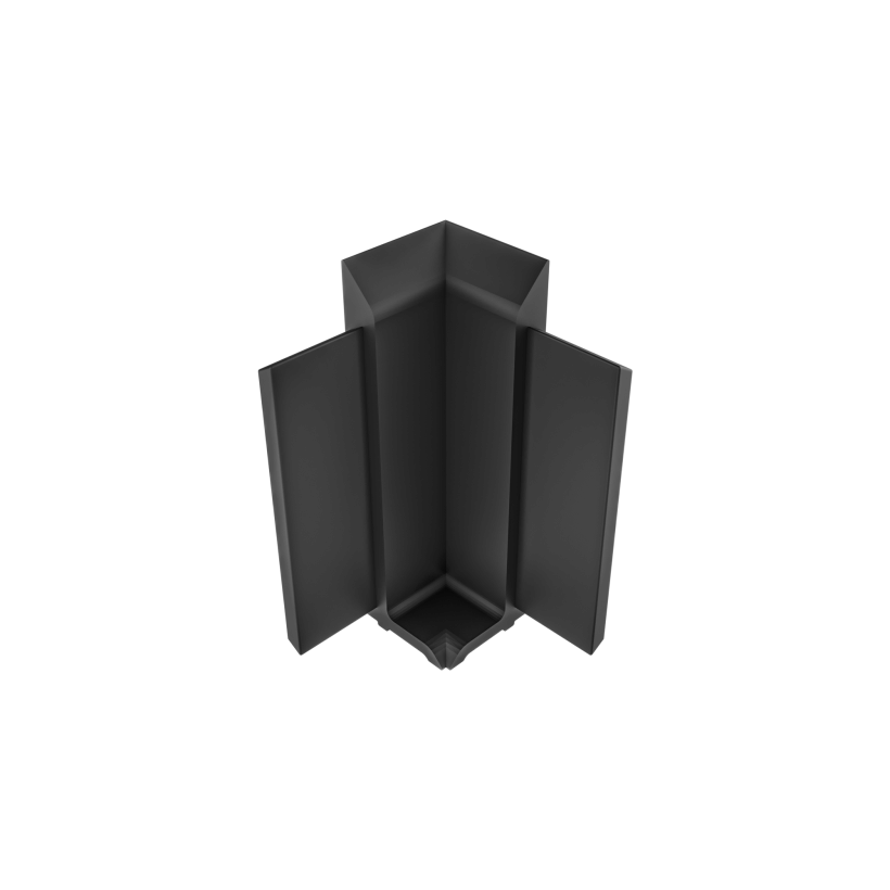 Фурнітура для плінтуса накладного алюмінієвого P1240 Чорна ― Фото 6