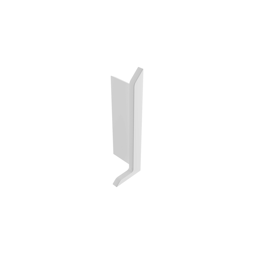 Фурнітура для плінтуса накладного алюмінієвого P1240 Біла ― Фото 3