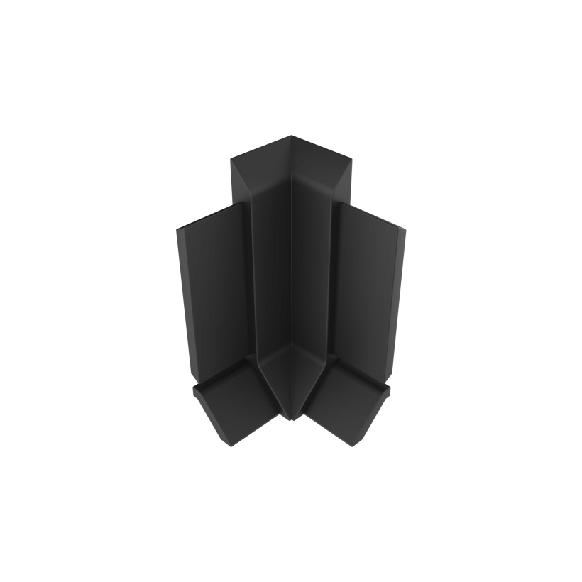 Фурнітура для плінтуса накладного алюмінієвого P40 Чорна ― Фото 6