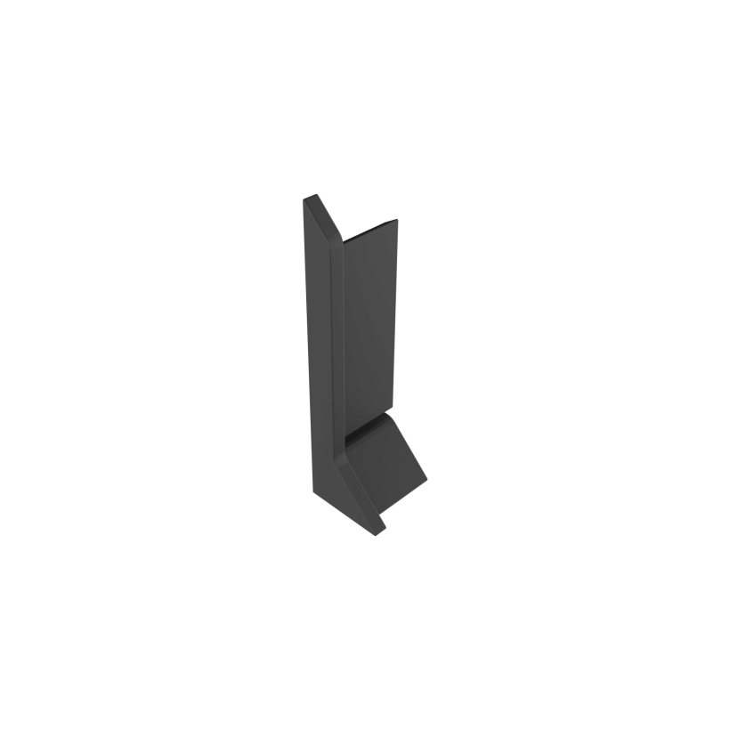 Фурнітура для плінтуса накладного алюмінієвого P40 Чорна ― Фото 4