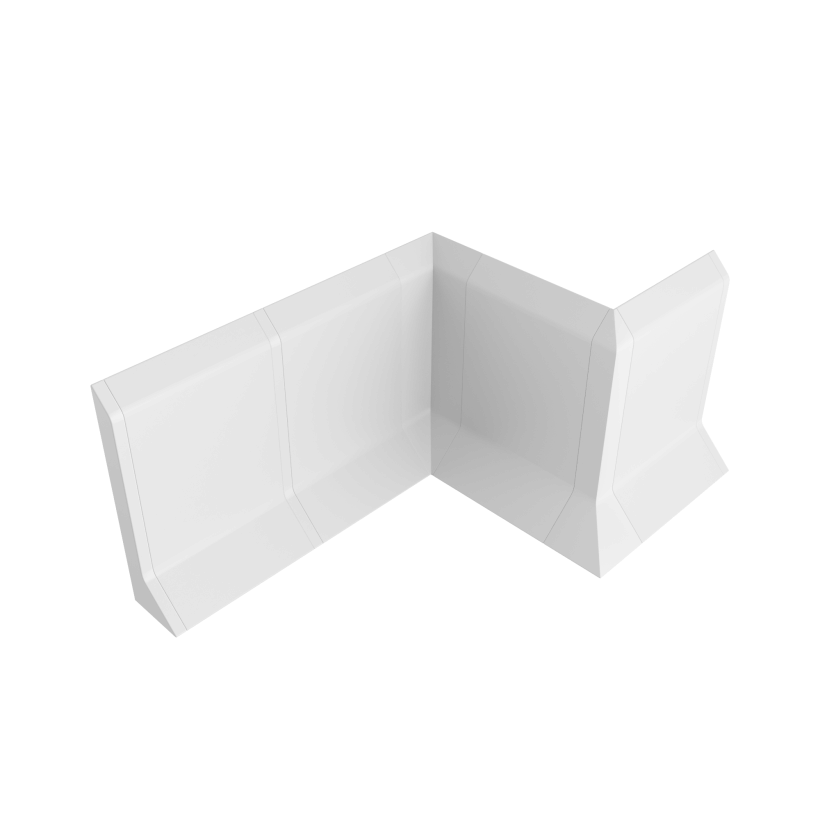 Overhead mounted aluminium plinth P40 White ― Photo 2