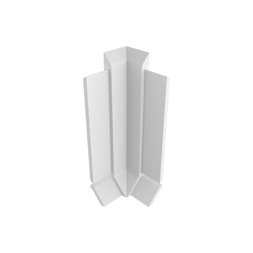 Фурнітура для плінтуса накладного алюмінієвого P60 Біла ― Фото 6