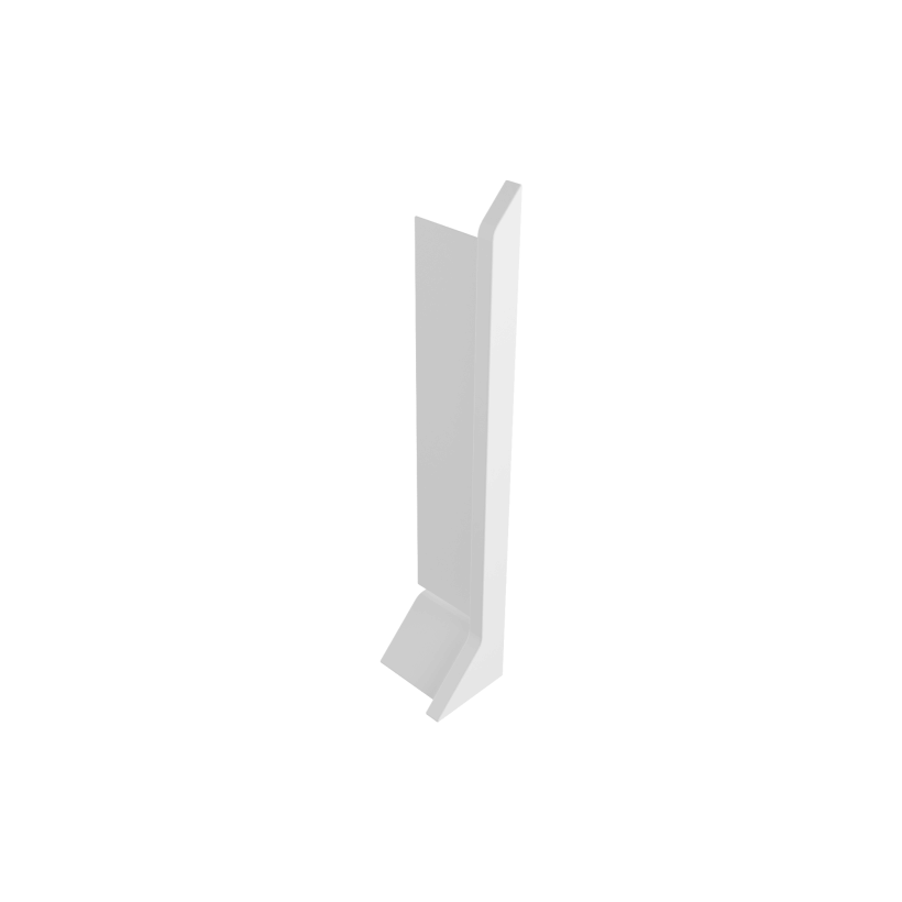 Фурнітура для плінтуса накладного алюмінієвого P60 Біла ― Фото 3