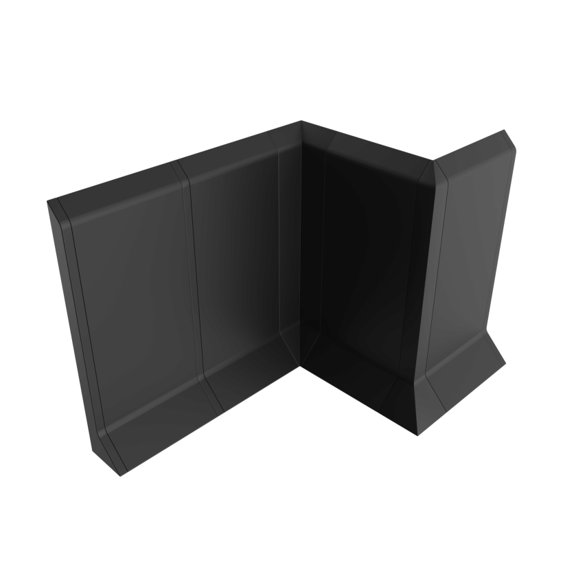 Overhead mounted aluminium plinth P60 Black ― Photo 2
