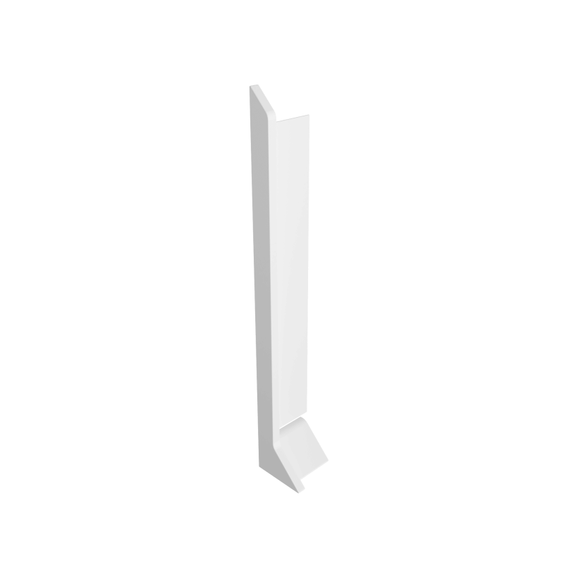 Фурнітура для плінтуса накладного алюмінієвого P80 Біла ― Фото 4