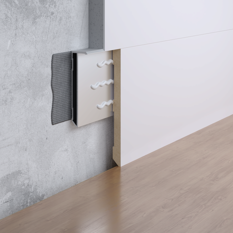 Concealed mounted aluminium plinth S958 with no cover ― Photo 4