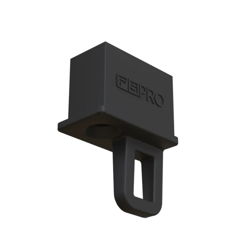 End cap hole hook for a roller runner for a mini cornice Black ― Photo 1