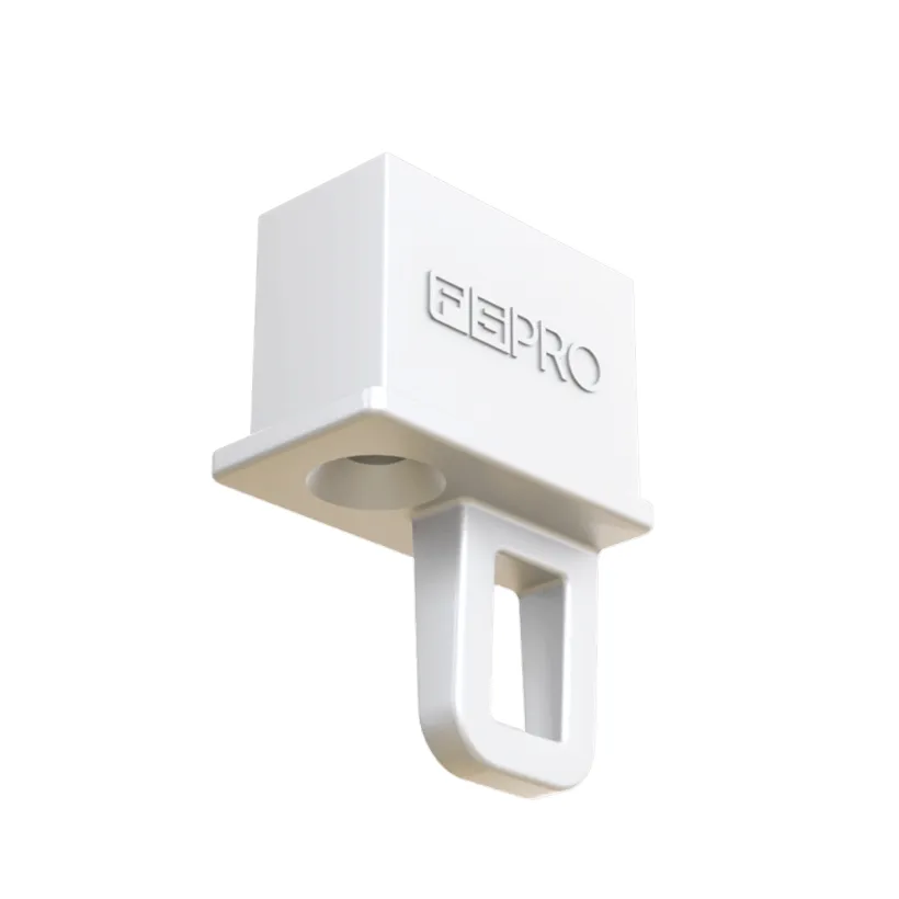 End cap hole hook for a roller runner for a mini cornice White ― Photo 1