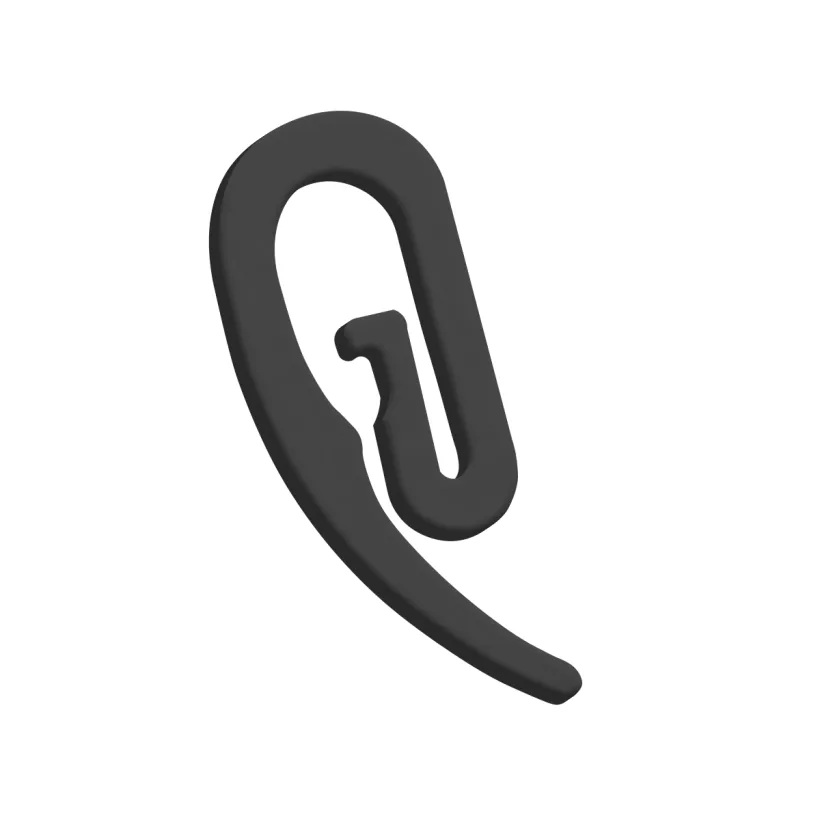 French Snail hooks Black ― Photo 1