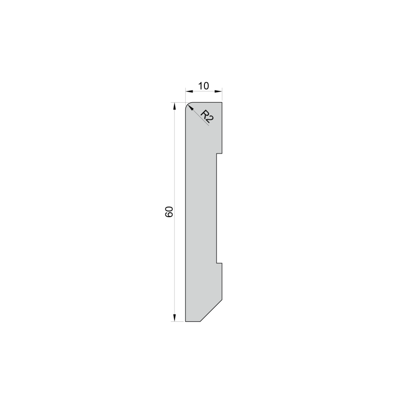 Плінтус МДФ накладний 1060R2. Покриття металік ― Фото 2