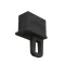 End cap hole hook for a roller runner for a mini cornice Black