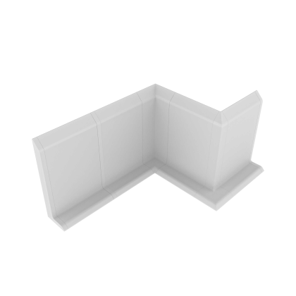 Overhead mounted aluminium plinth P1240 White ― Photo 2