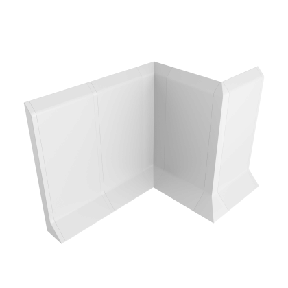 Overhead mounted aluminium plinth P60 White ― Photo 2