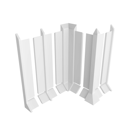 Fittings for overhead mounted aluminum plinth P80 White ― Photo 1