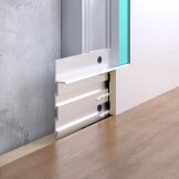 Concealed mounted aluminum plinth M1060 Anodized