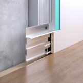 Concealed mounted aluminum plinth M1060 no cover