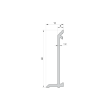 Overhead mounted aluminium plinth P1240 White — Photo 2