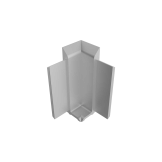 Фурнітура для плінтуса накладного алюмінієвого P1240 Сіра — Фото 5