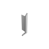 Фурнітура для плінтуса накладного алюмінієвого P1240 Сіра — Фото 2