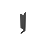 Фурнітура для плінтуса накладного алюмінієвого P1240 Чорна — Фото 2