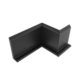 Фурнітура для плінтуса накладного алюмінієвого P1240 Чорна — Фото 1
