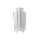 Фурнітура для плінтуса накладного алюмінієвого P60 Біла — Фото 5