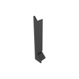 Фурнітура для плінтуса накладного алюмінієвого P60 Чорна — Фото 3