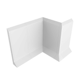 Overhead mounted aluminium plinth P60 White — Photo 1