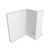 Overhead mounted aluminium plinth P80 White — Photo 1