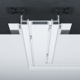 Concealed mounting curtain rods, universal, aluminum, double row White — Photo 1
