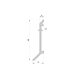 Overhead mounted aluminium plinth P40 Anodized — Photo 1